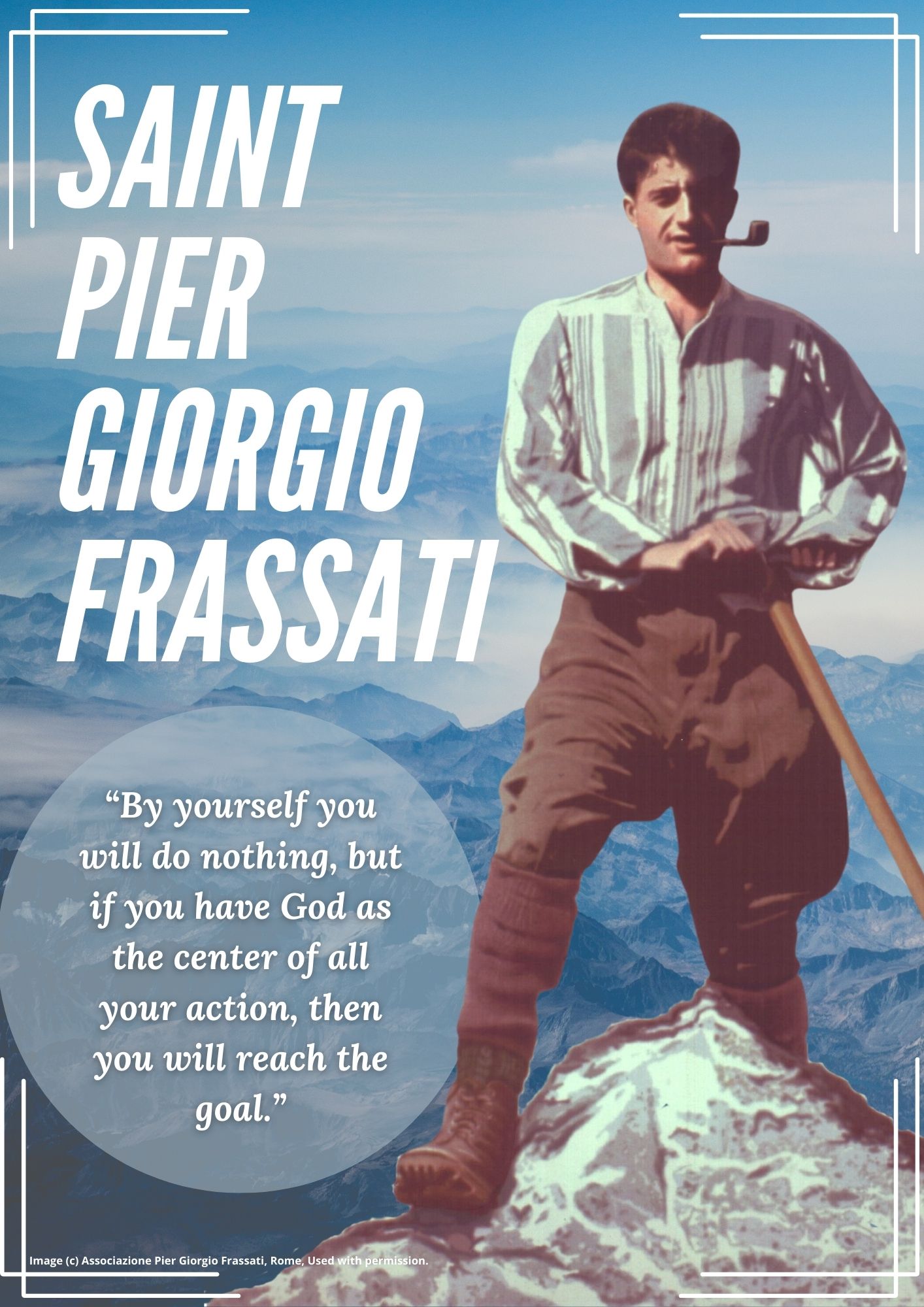 Saint Pier Giorgio Frassati website poster